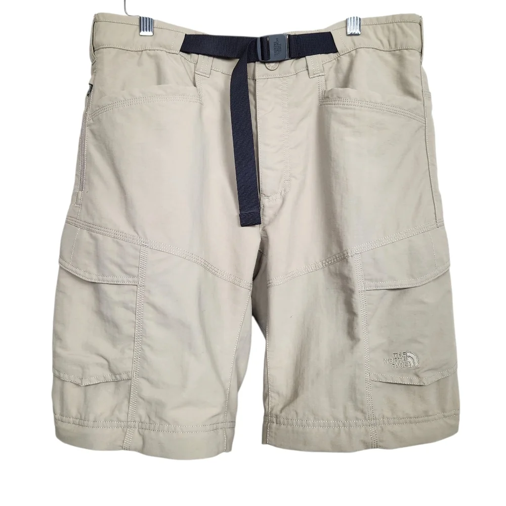 The North Face Paramount Peak Khaki Convertible Zip Off Hiking Pants Mens Size M